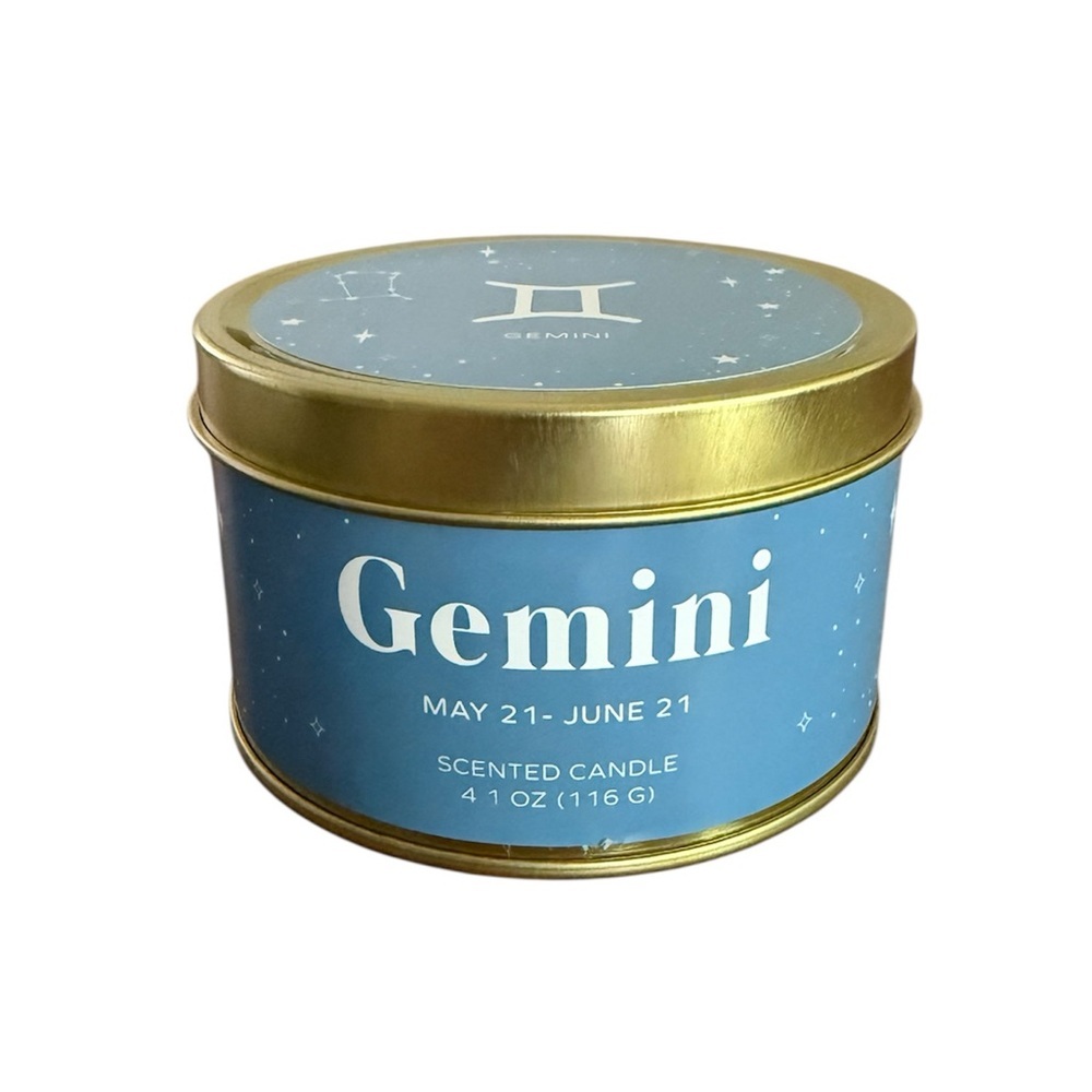 Place & Time Zodiac Scented Candle in Tin - Gemini - Jasmine/Bamboo‎ 4 oz - NWT